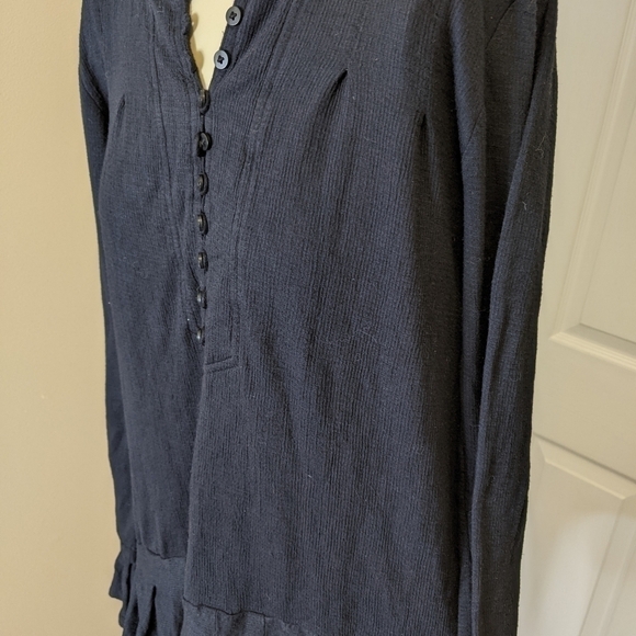 𝅺free people your girl tunic ruffled top black boho Bohemian shirt - Picture 7 of 10